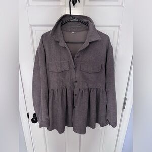 Greyish brown shacket